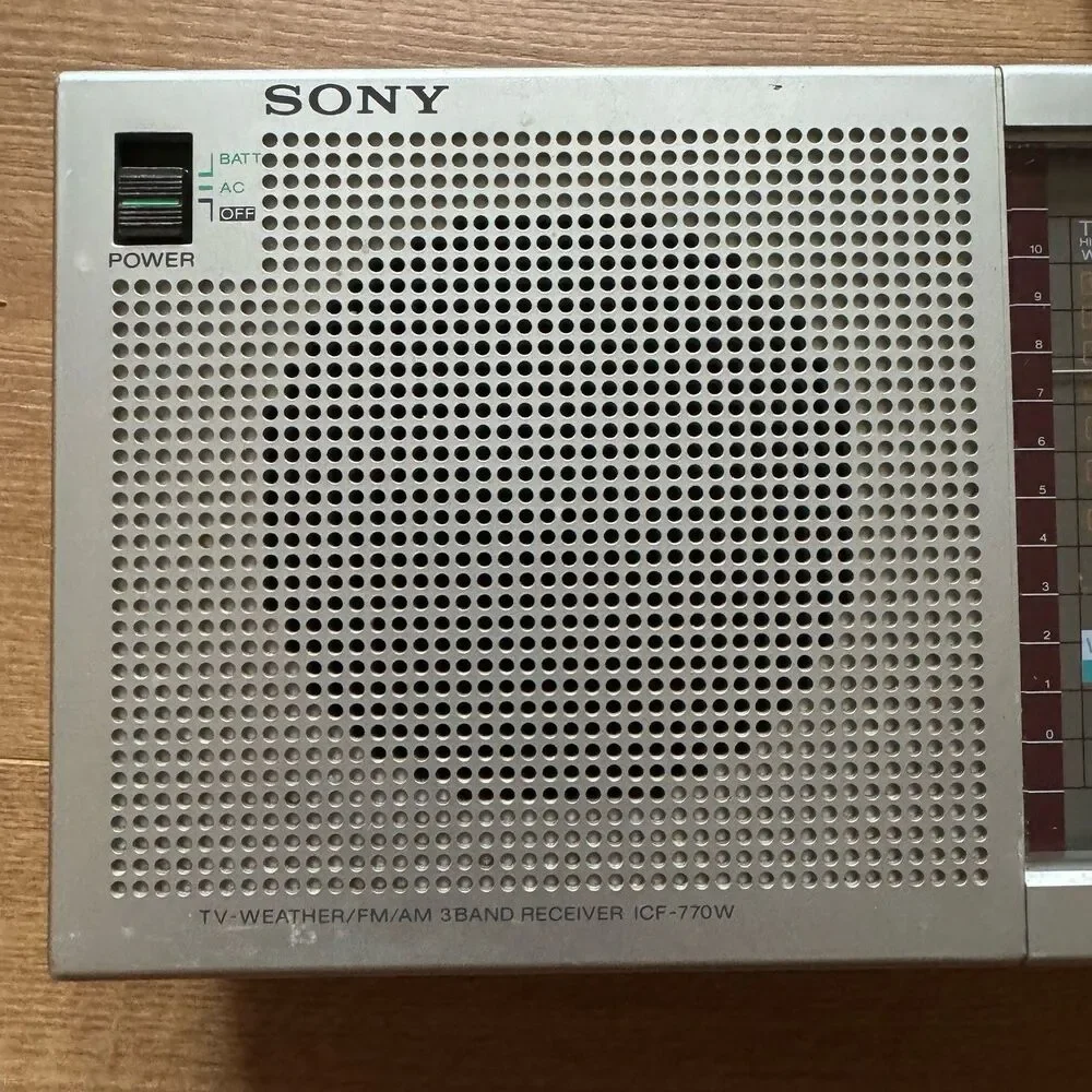 Sony Radio ICF-770W TV Weather FM AM 3 Band Receiver TV Sound Tested WORKING
